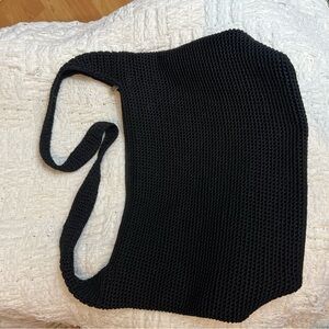The Sak Black Knit Oversized Shoulder Bag